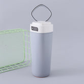 Kuber Industries Anti-Fall Insulated Coffee Tumbler with Suction Bottom | Leak-Proof Stainless Steel Tumbler | Coffee Tumbler with Lid and Handle | 480 ML | Gray